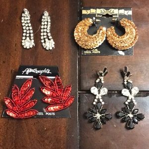 Various Rhinestone earrings